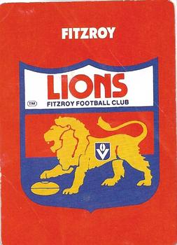 1989 Scanlens VFL #128 Fitzroy Emblem Front